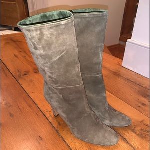 Max Mara Green Suede Boots size 38 1/2